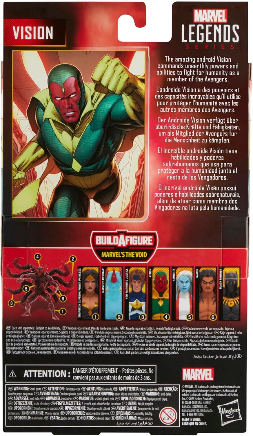 Vision 6″ Action Figure – Marvel Legends Series F9014 (Comics-Inspired Android Avenger by Hasbro)