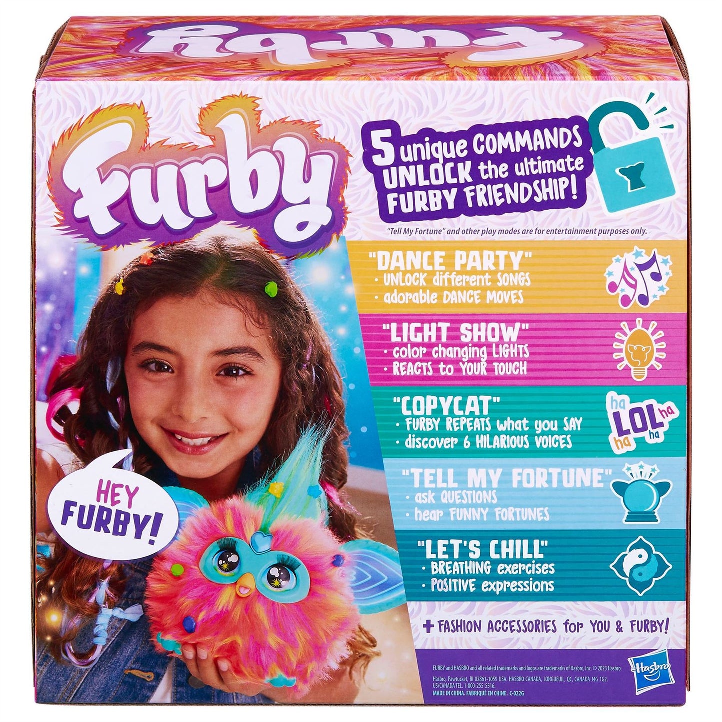 Hasbro Furby Coral F6744 Interactive Plush Toy for Kids 6+ | Voice Activated, Lights, Music & Accessories