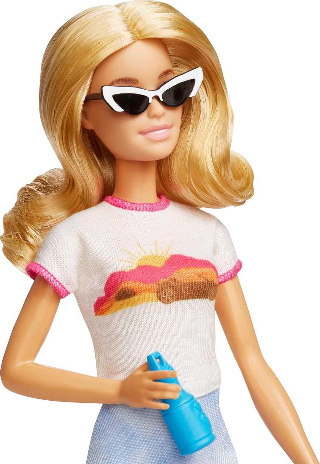Barbie Malibu Doll and Puppy Travel Set 10+ Pieces Mattel HJY18