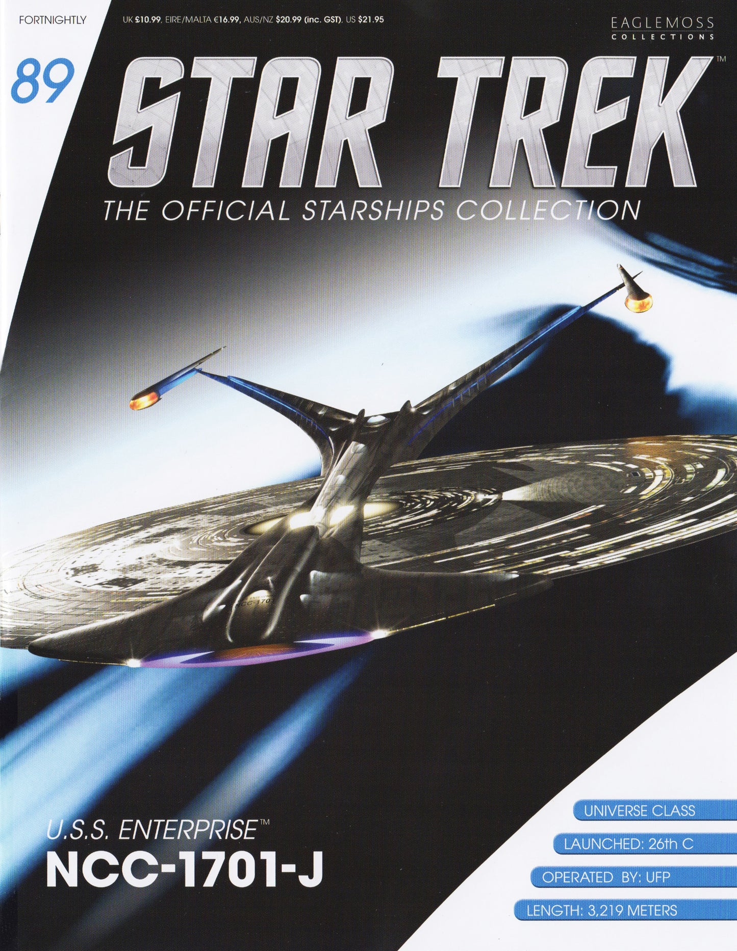 #89 U.S.S. Enterprise NCC-1701-J Starship Die-Cast Model (Eaglemoss / Star Trek)