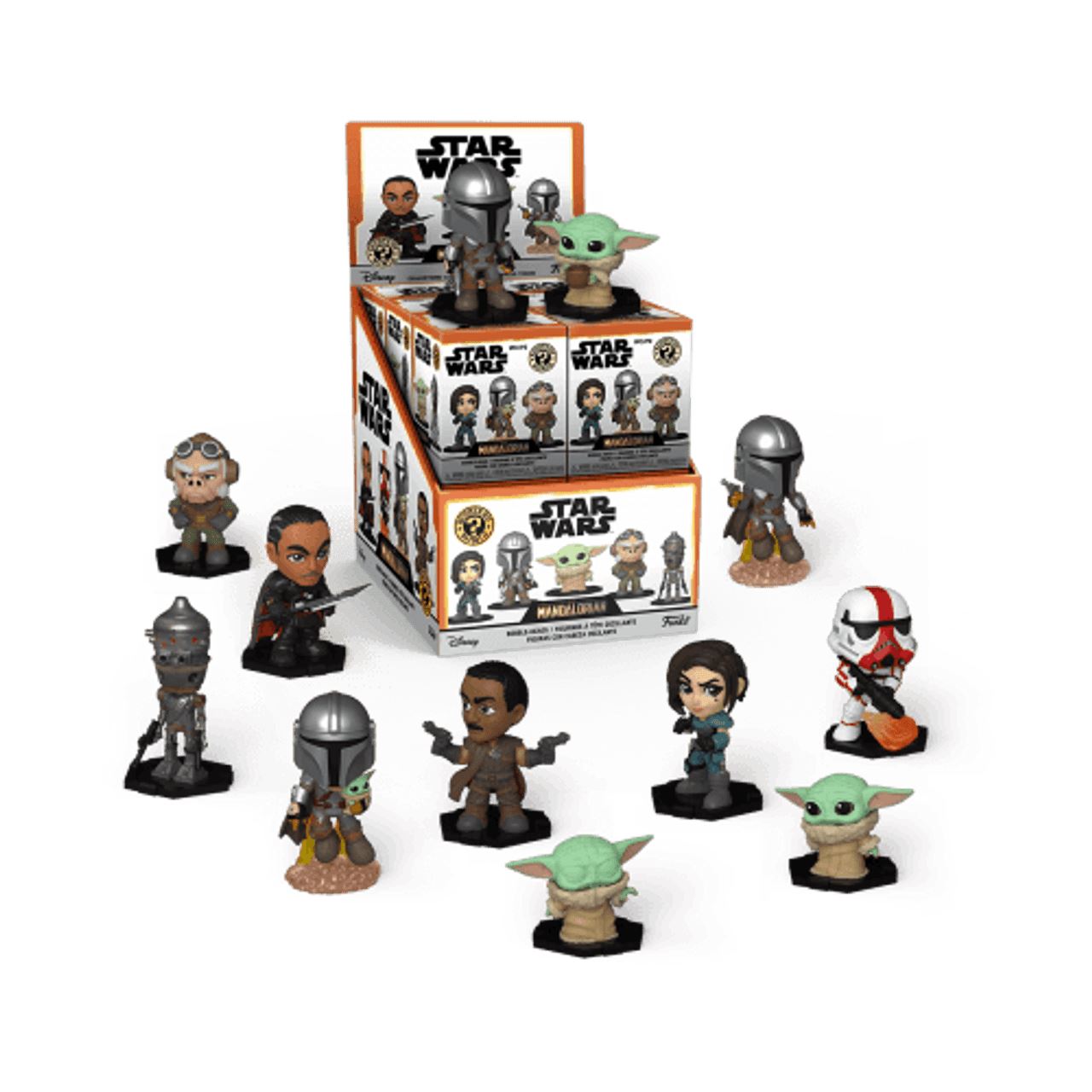 12 FULL BOX Star Wars: The Mandalorian Mystery Minis Bobble-Head Figures (Funko Speciality Series)