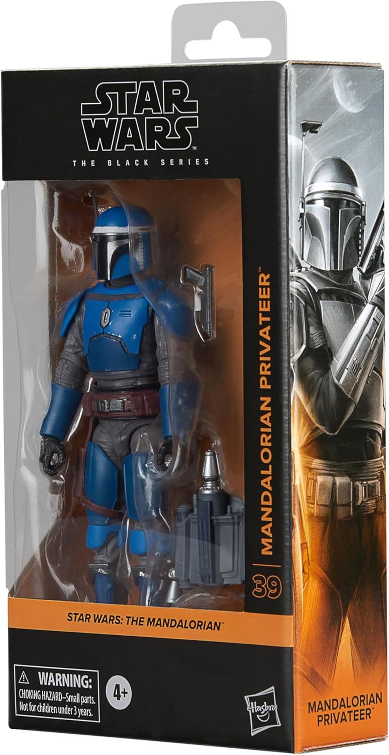 Mandalorian Privateer 6″ Action Figure – Star Wars: The Mandalorian Black Series F9234 by Hasbro – Jetpack + Blaster Collectible