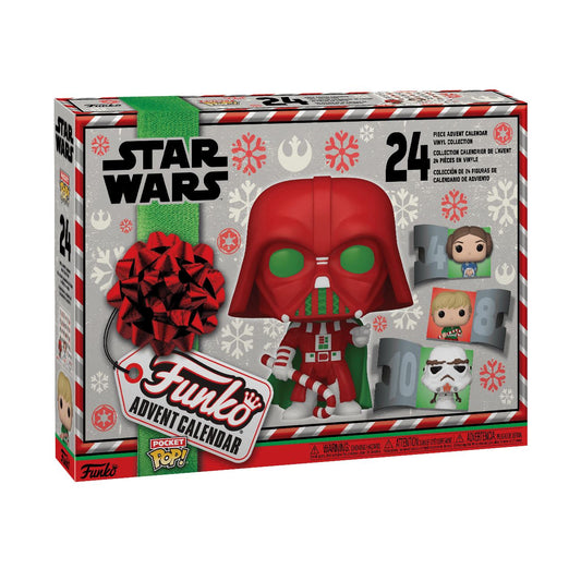 Star Wars Pocket Pop! 24-Day Holiday Advent Calendar 62090 – Funko Christmas Countdown Set with 24 Mini Figures | Official Star Wars Collectible