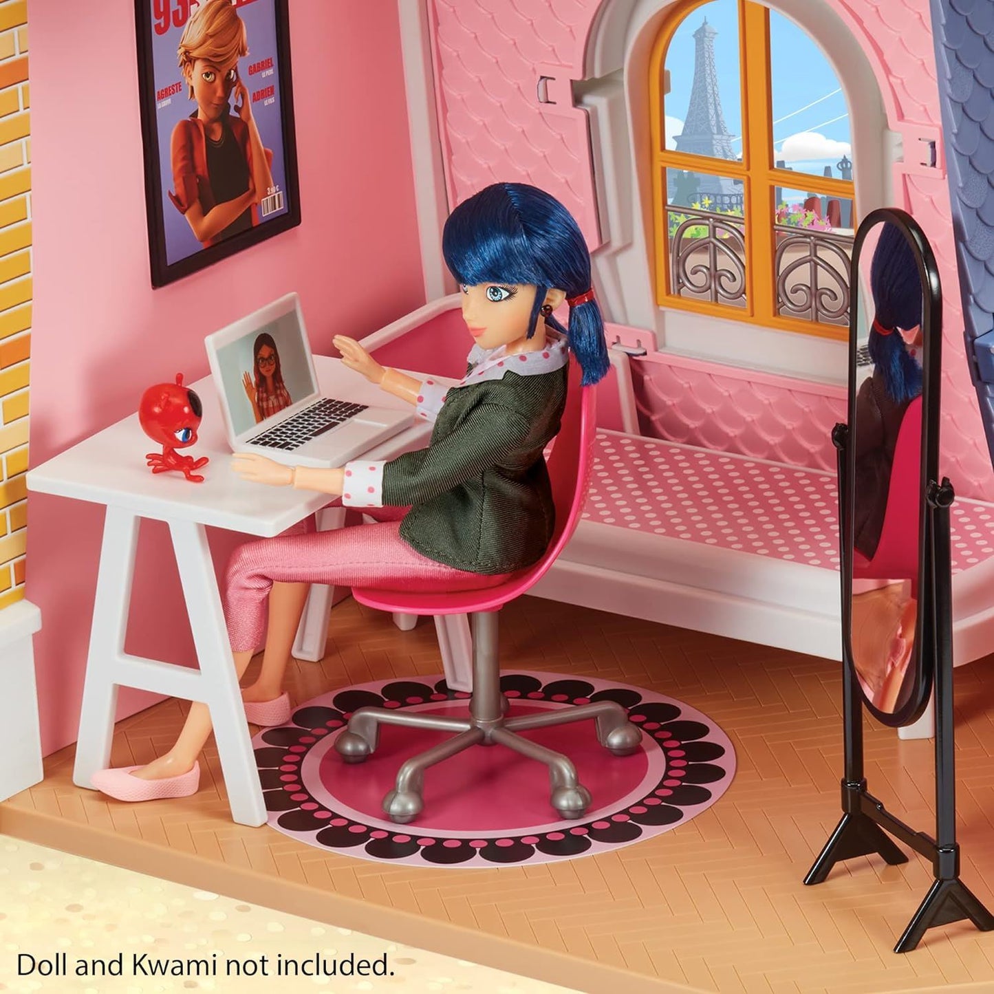 Miraculous Marinette's 2-in-1 Balcony and Bedroom Playset LB000012 Ladybug