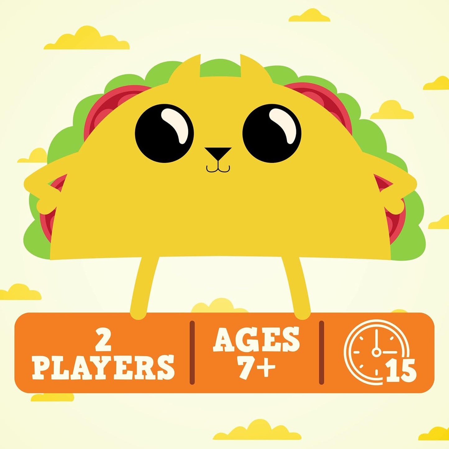 Tacocat Spelled Backwards 2 Player Board Game (Exploding Kittens)