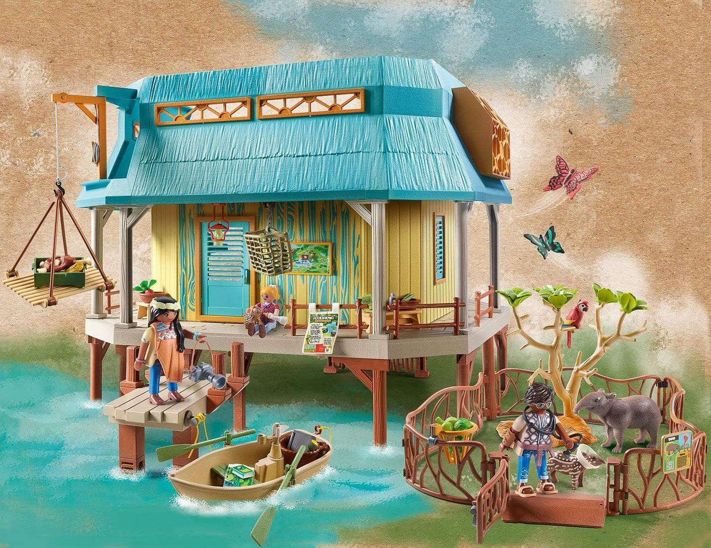 Playmobil Wildtopia Animal Care Station Research Base with Light Effects 71007