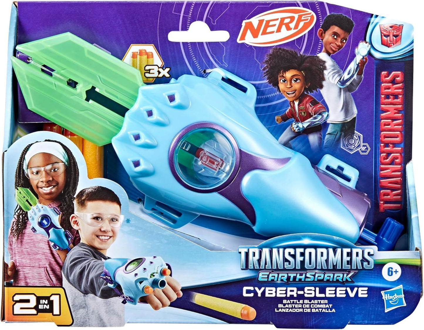 Transformers: Earth Spark 2-in-1 Cyber-Sleeve Battle Blaster F8441 Hasbro