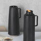 Tramontina Exata 1L Thermal Flask 61637/103 – Black Glass-Lined Vacuum Insulated Bottle Carafe with Cup Lid for Hot & Cold Drinks