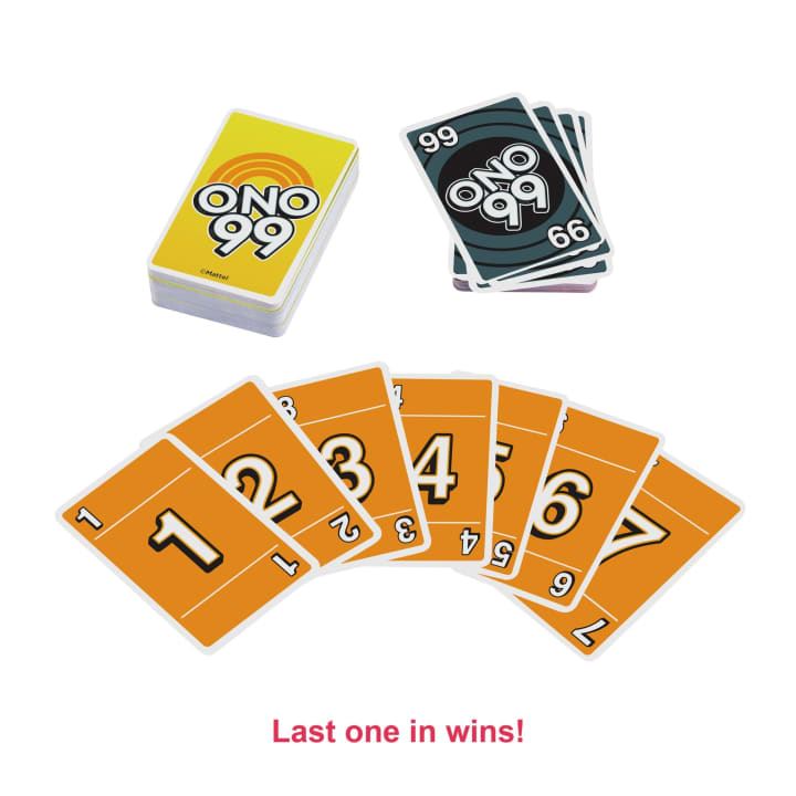 ONO 99 Card Game UNO Mattel Games Age 7+ 2-4 Players HHL37