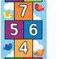Hop & Count Hopscotch Rug 96152 – Melissa & Doug Educational Floor Play Mat with Numbers for Active Learning & Indoor Play