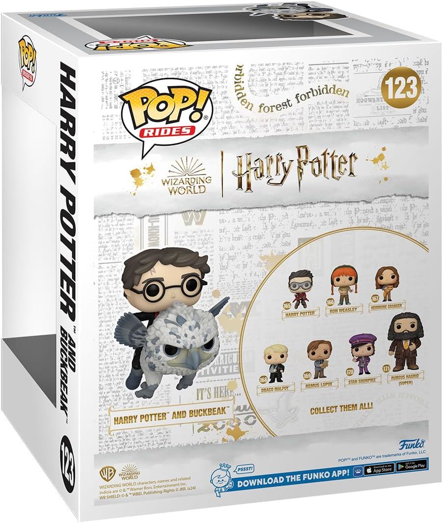 Harry Potter & Buckbeak #123 Pop! Rides Vinyl Figure 76008 – Funko Harry Potter Collectible with Hippogriff Ride Figure