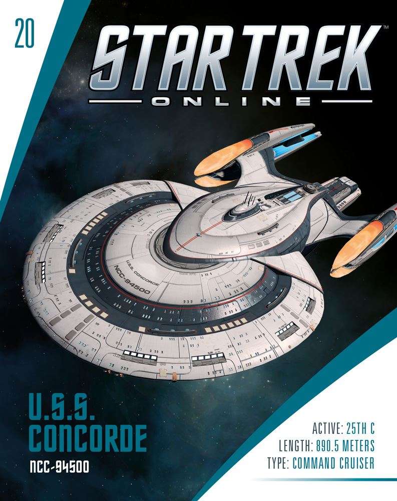 #20 U.S.S. Concorde NCC-94500 - Operations Command Battlecruiser Model Diecast Ship STO (Eaglemoss / Star Trek)
