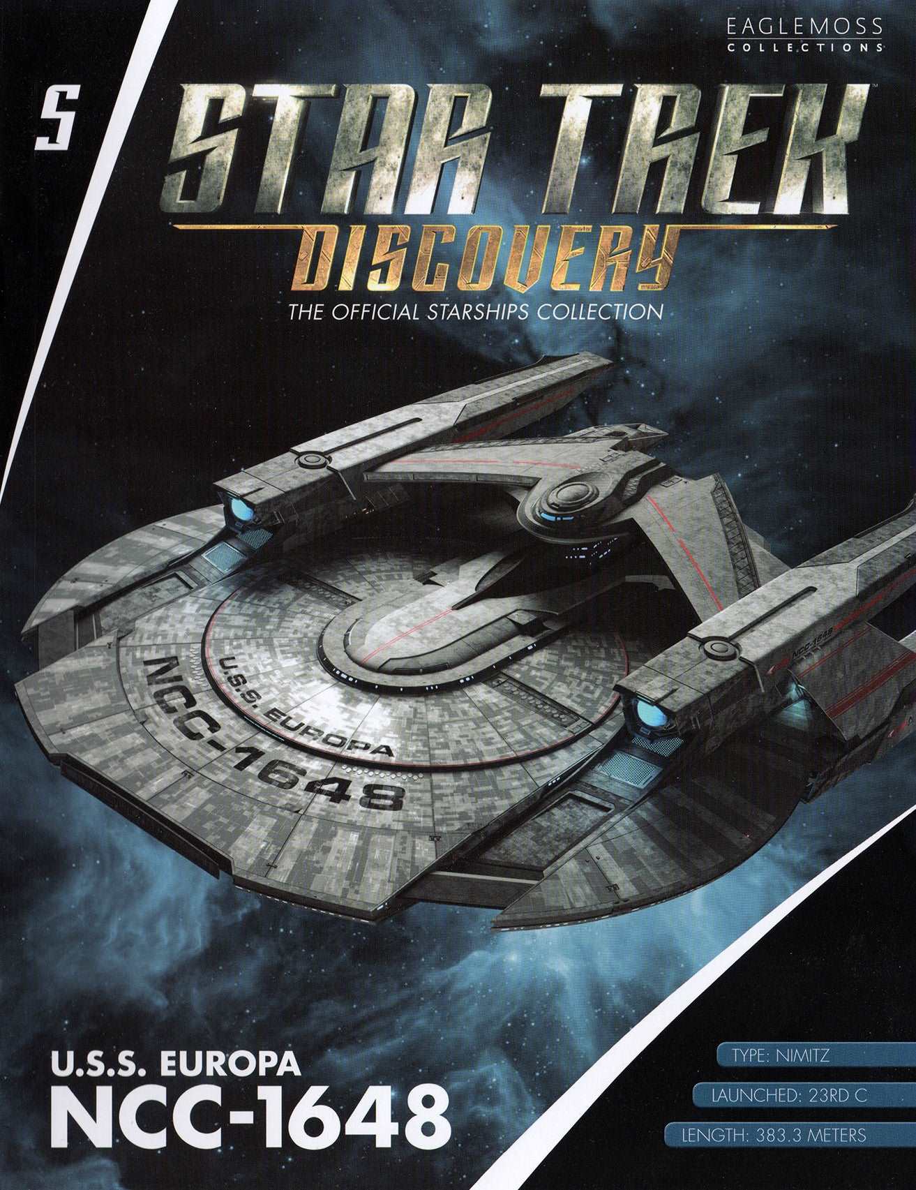 #05 U.S.S. Europa NCC-1648 Discovery Ships Model Diecast Ship (Eaglemoss / Star Trek)
