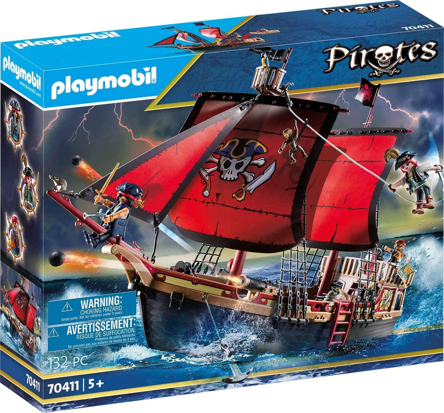 Playmobil Skull Pirate Ship 70411 Pirates Playset Figures