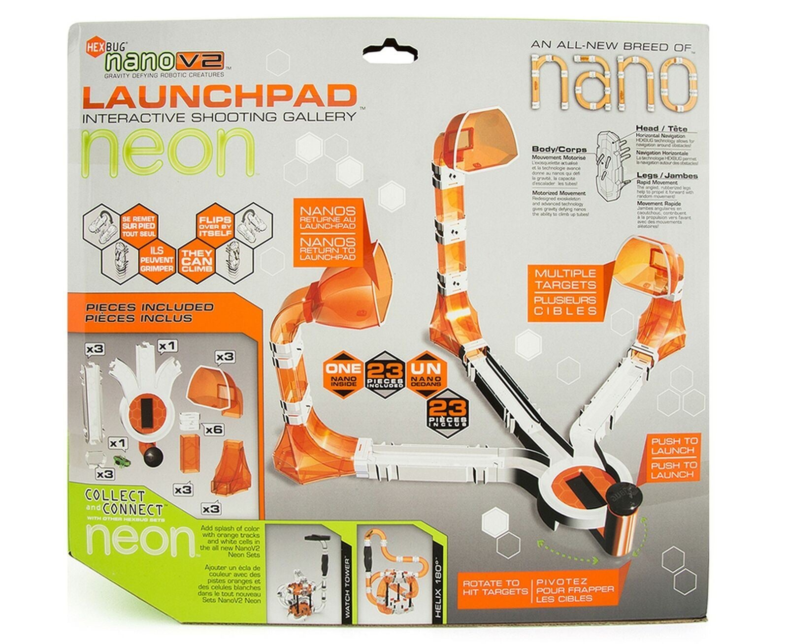 HEXBUG Nano V2 NEON LAUNCHPAD Interactive Shooting Gallery Playset