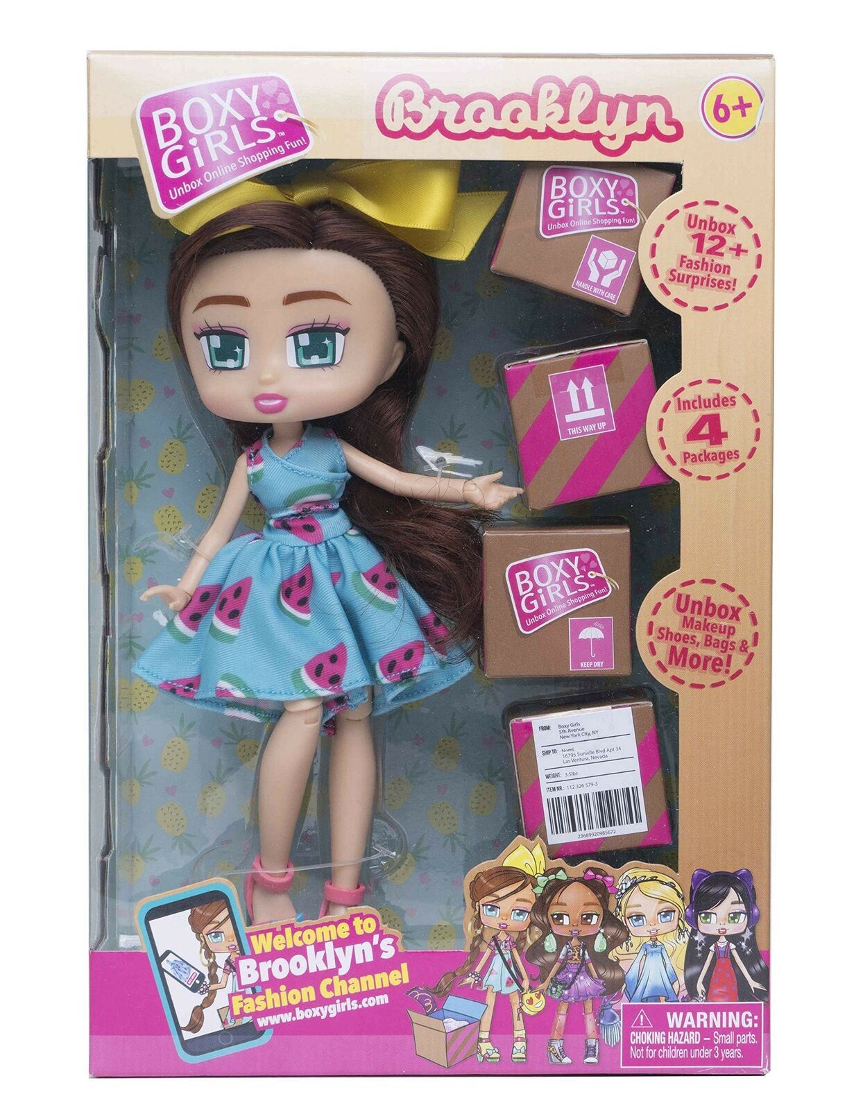 Boxy Girls BROOKLYN 20cm Fashion Doll and Accessories - Unbox Makeup, Shoes...