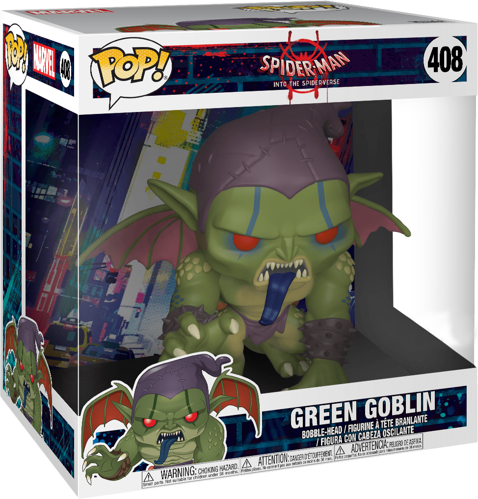 Funko POP! GREEN GOBLIN 10" #408 Vinyl Figure Spider-Man Into The Spiderverse