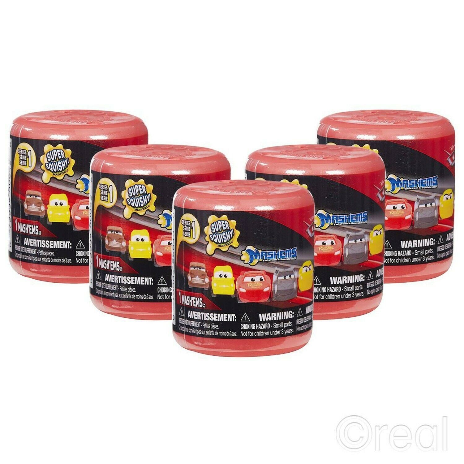 Disney Pixar's CARS 3 - 5 x MASH'EMS Sealed Capsules (Series 1) tech4kids