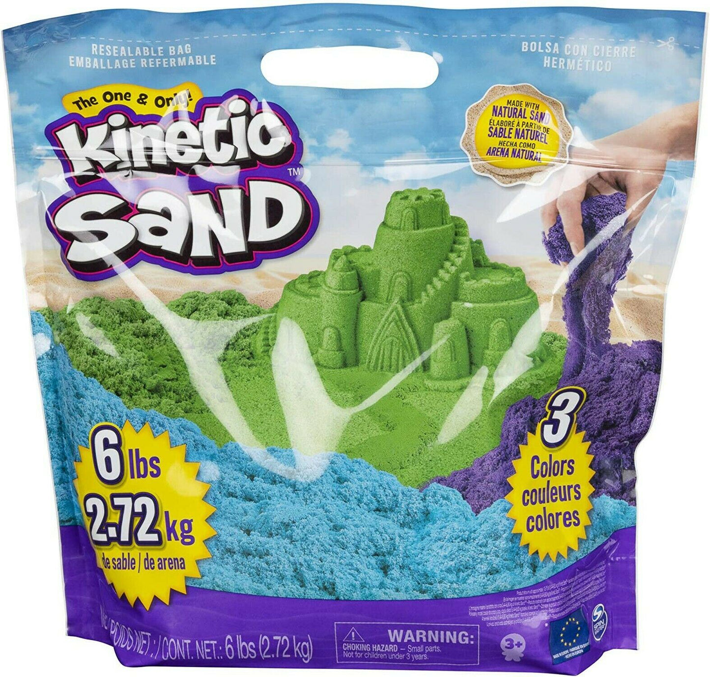 KINETIC SAND 6lb Colour Bag 'The Original Sand You Just Cant Put Down!'