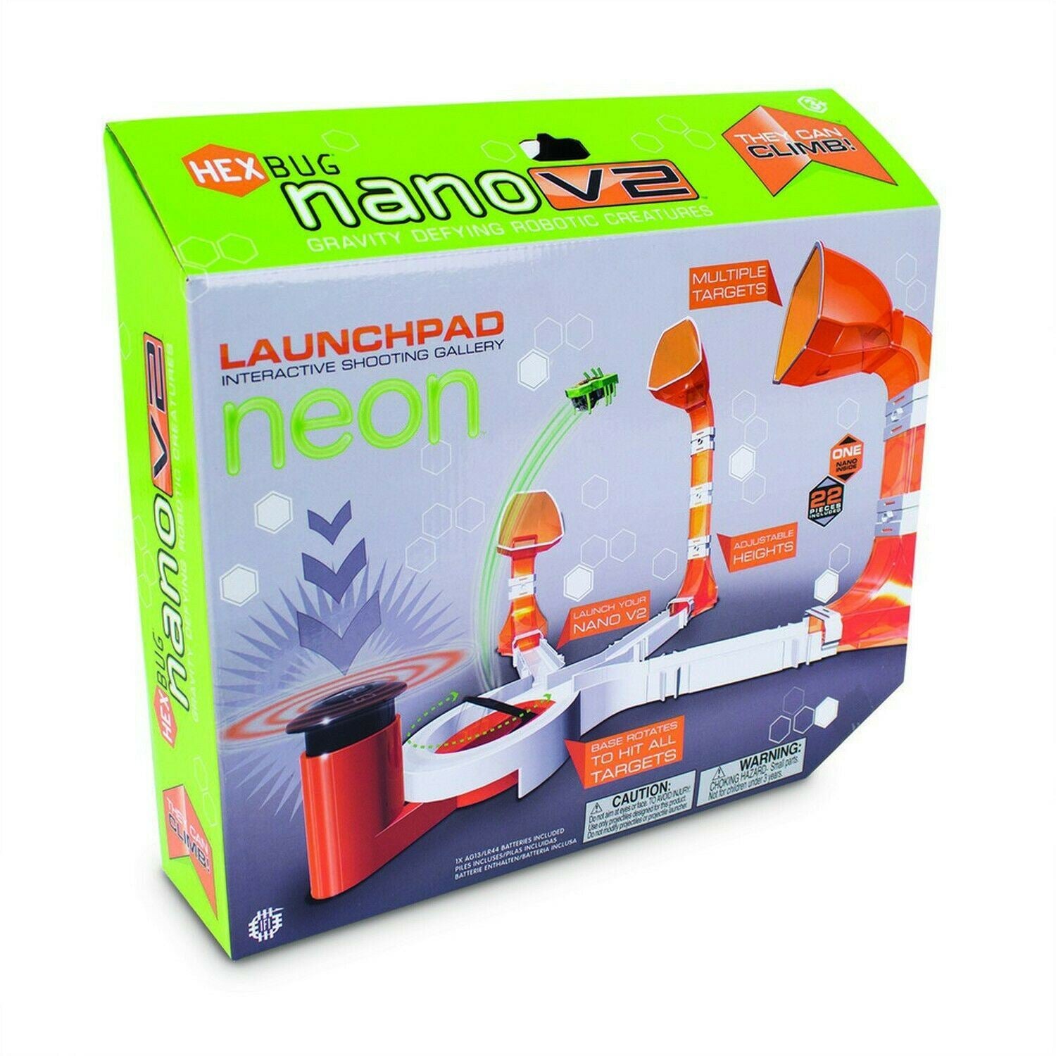 HEXBUG Nano V2 NEON LAUNCHPAD Interactive Shooting Gallery Playset