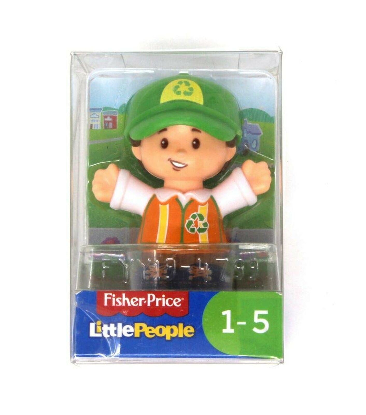 Fisher-Price Little People RECYCLING MAN WORKER Figure Pre-School Toy